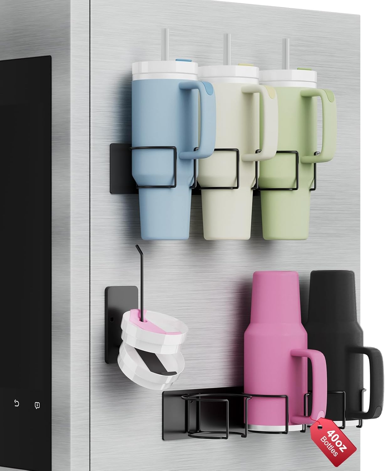 fridge organization aesthetic Arctiiro magnetic Stanley cup holder