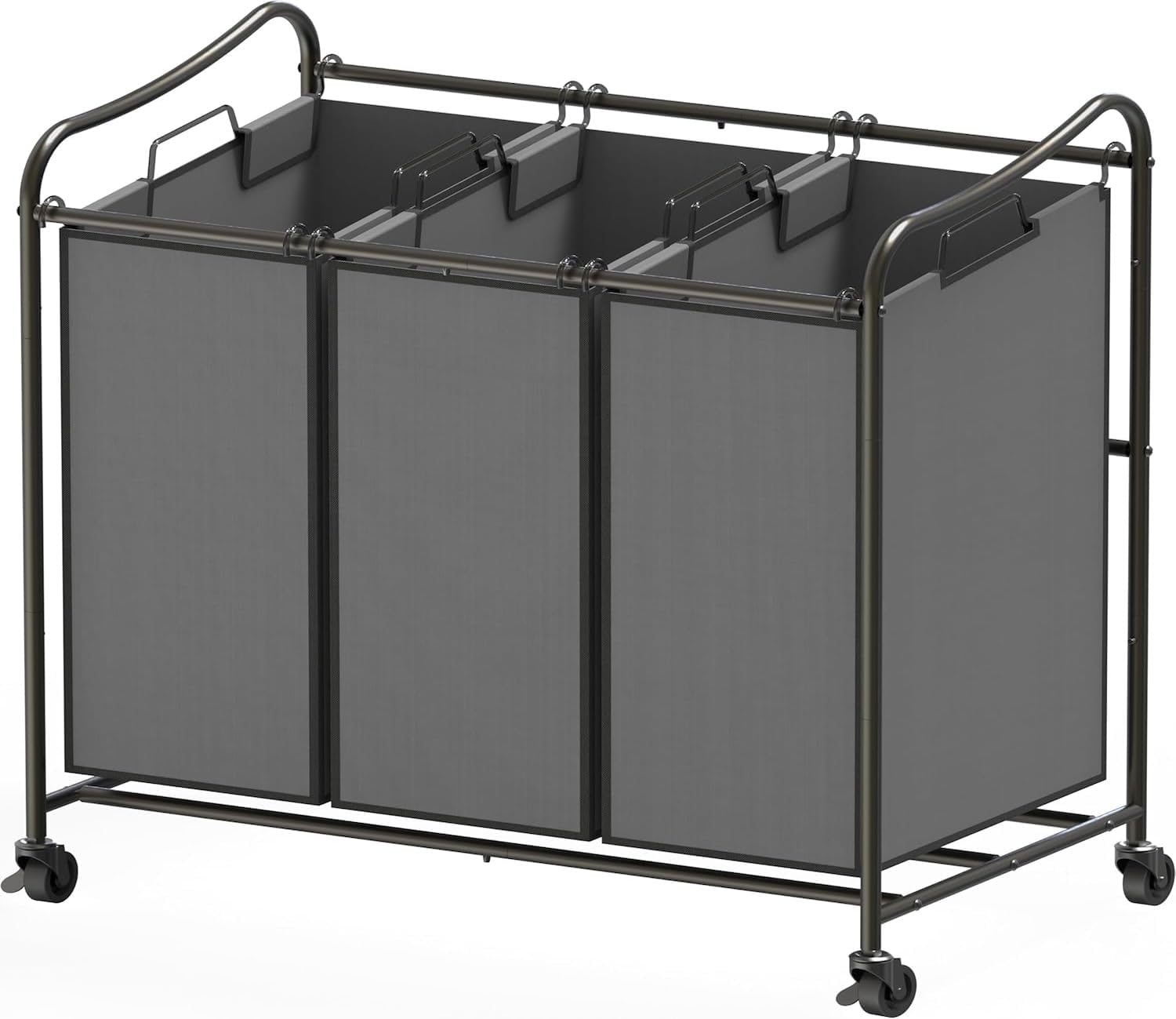 laundry room organization aesthetic Simple Houseware laundry sorter rolling cart